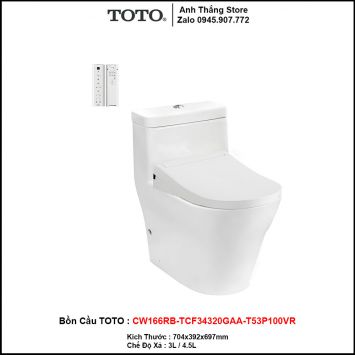 Bồn Cầu Điện Tử TOTO CW166RB-TCF34320GAA-T53P100VR