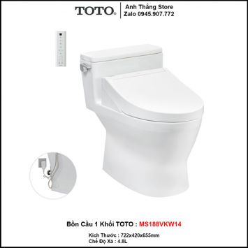 Bồn Cầu Điện Tử TOTO MS188VKW14