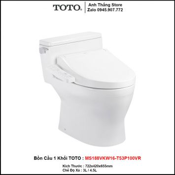 Bồn Cầu Điện Tử TOTO MS188VKW16-T53P100VR