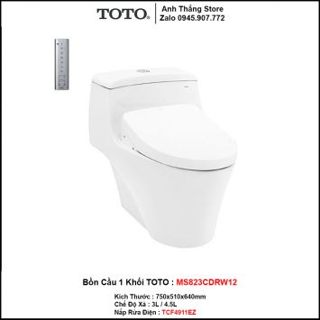 Bồn Cầu Điện Tử TOTO MS823CDRW12