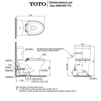 Bồn Cầu TOTO CS769DRT8