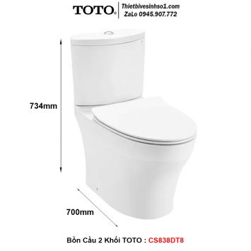 Bồn Cầu TOTO CS838DT8