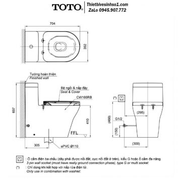 Bồn Cầu Điện Tử TOTO CW166RB-TCF34320GAA-T53P100VR
