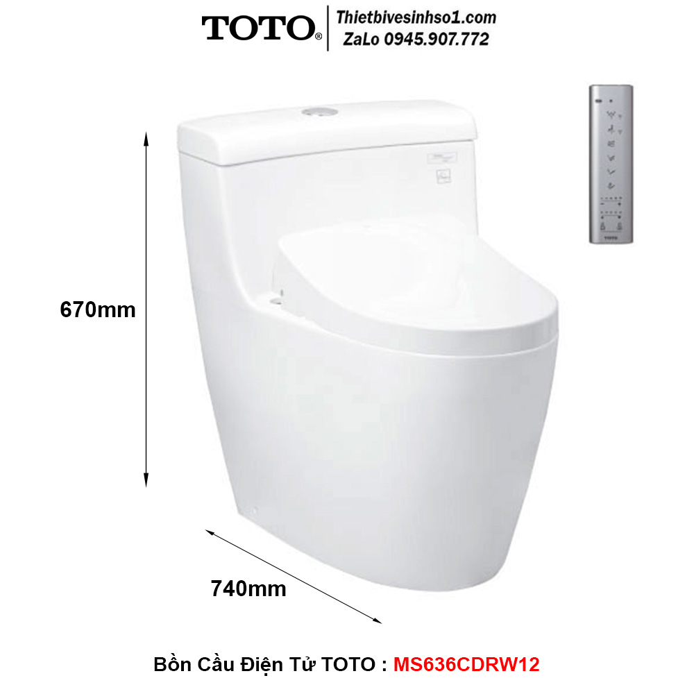Bồn Cầu Điện Tử TOTO MS636CDRW12