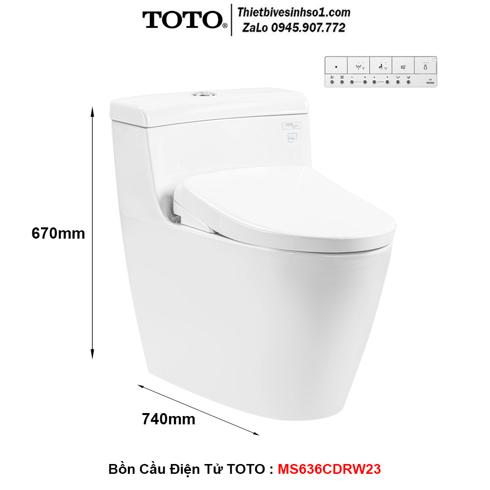 Bồn Cầu Điện Tử TOTO MS636CDRW23
