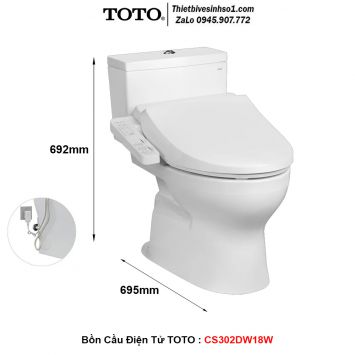 Bồn Cầu Điện Tử TOTO CS302DW18W