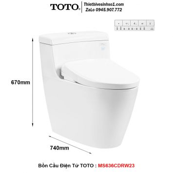 Bồn Cầu Điện Tử TOTO MS636CDRW23