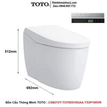 Bồn Cầu Thông Minh TOTO CS921VT-TCF85510GAA-T53P100VR