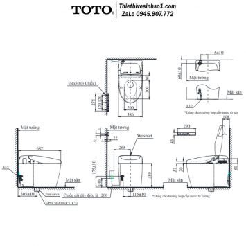Bồn Cầu Thông Minh TOTO CS989VT-TCF9768WZ-T53P100VR