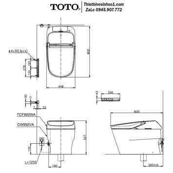 Bồn Cầu Thông Minh TOTO CW992VA-TCF992WA