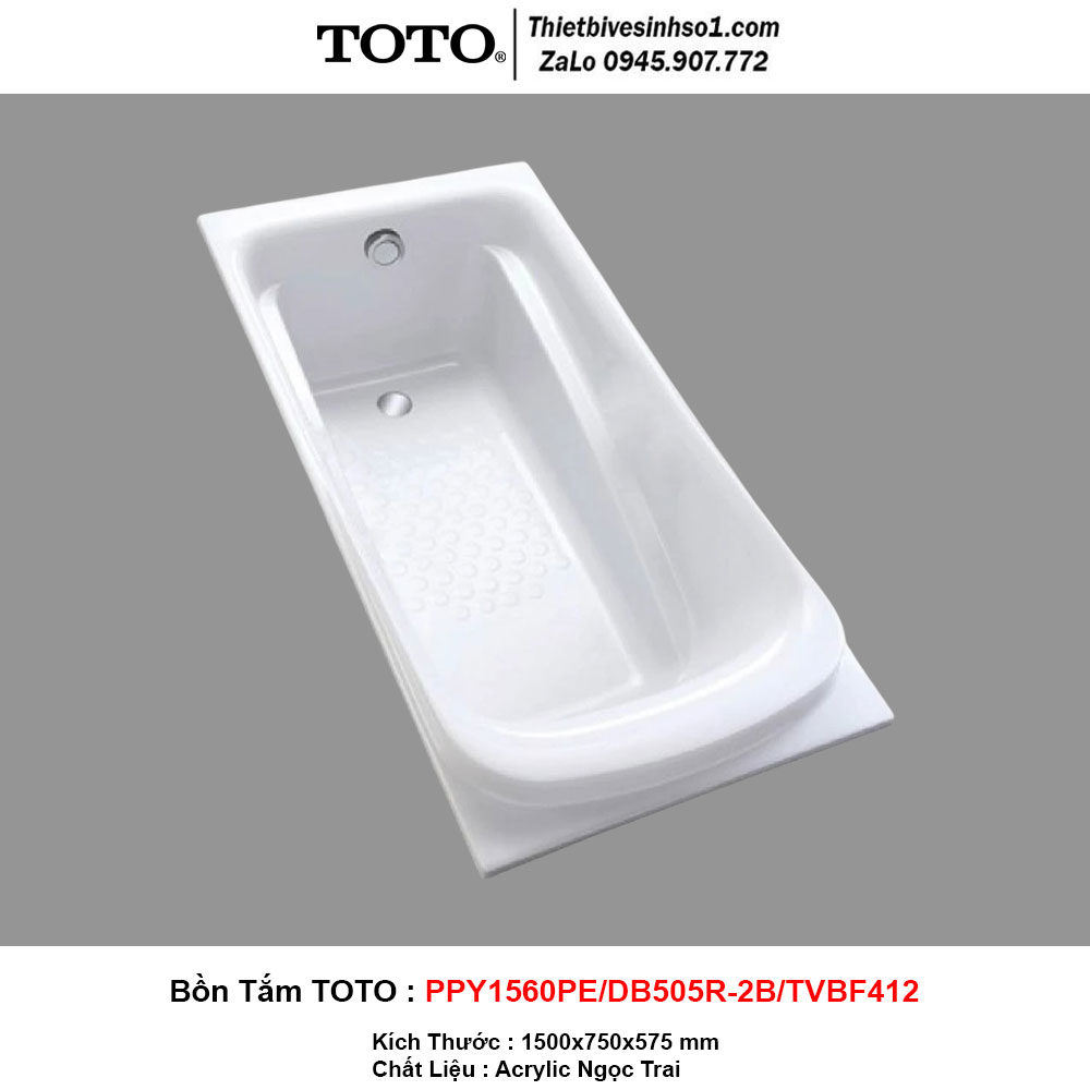 Bồn Tắm TOTO PPY1560PE-DB505R-2B-TVBF412