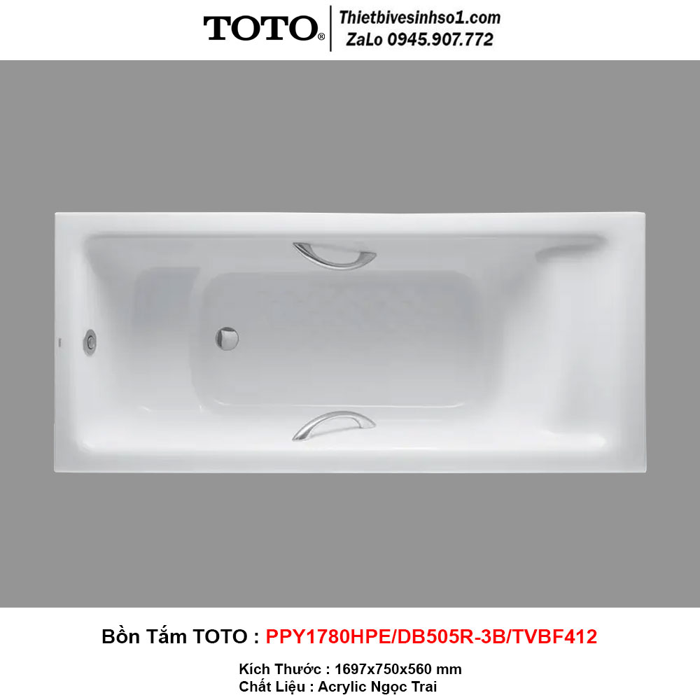 Bồn Tắm TOTO PPY1780HPE-DB505R-3B-TVBF412