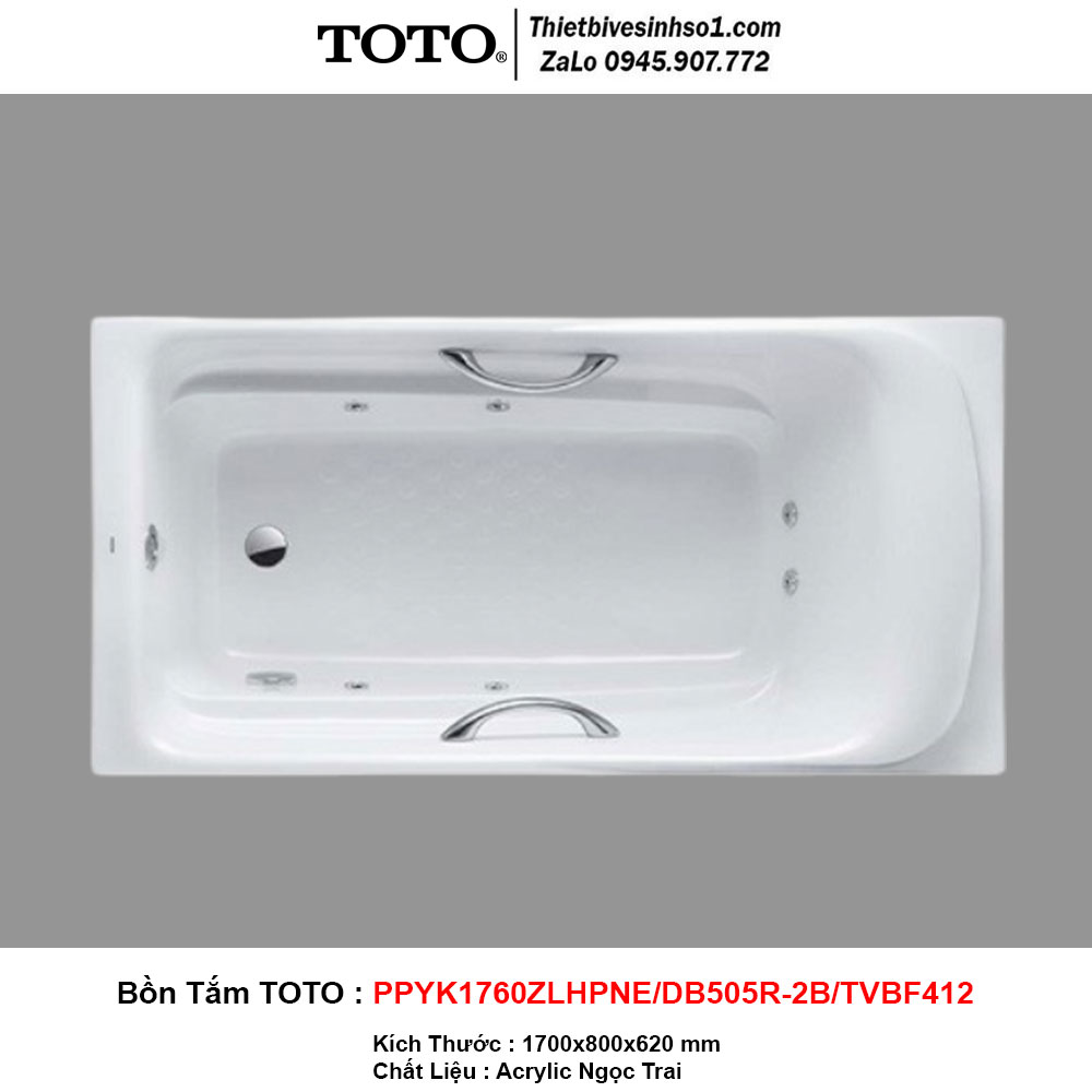 Bồn Tắm TOTO PPYK1760ZLHPNE-DB505R-2B-TVBF412