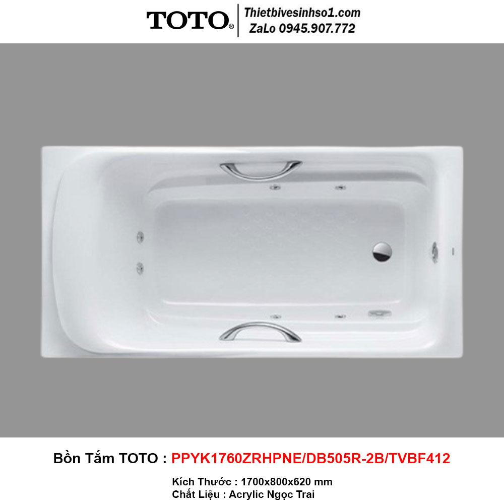 Bồn Tắm TOTO PPYK1760ZRHPNE-DB505R-2B-TVBF412