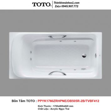 Bồn Tắm TOTO PPYK1760ZRHPNE-DB505R-2B-TVBF412