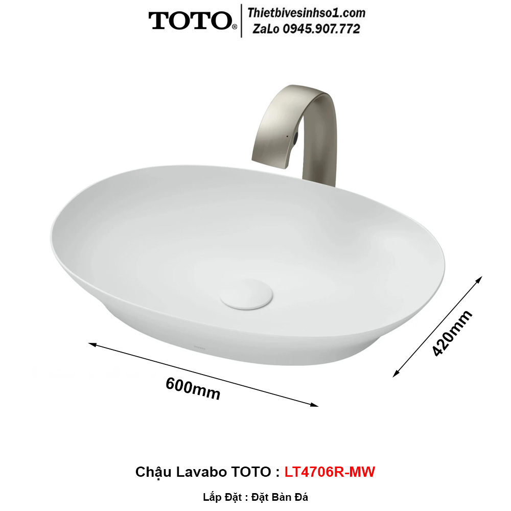 Chậu Lavabo TOTO LT4706R-MW