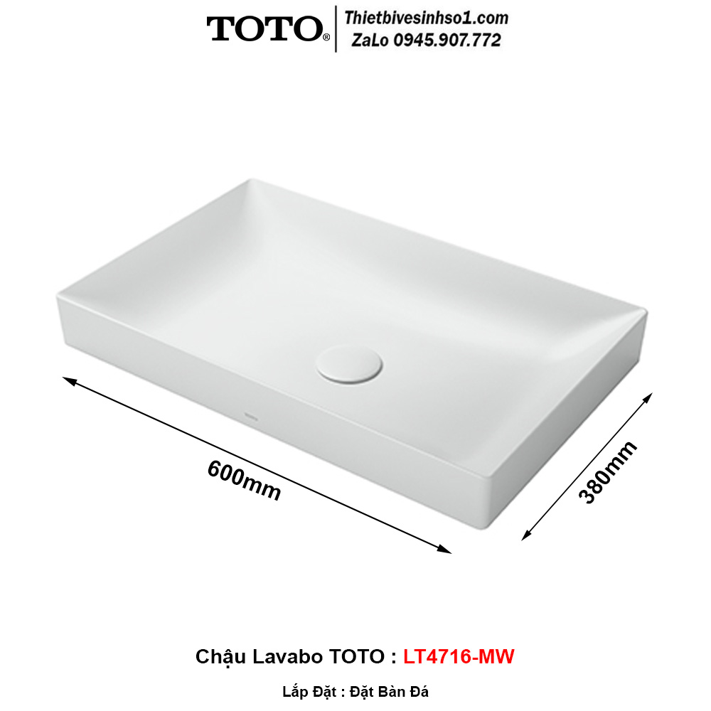 Chậu Lavabo TOTO LT4716-MW