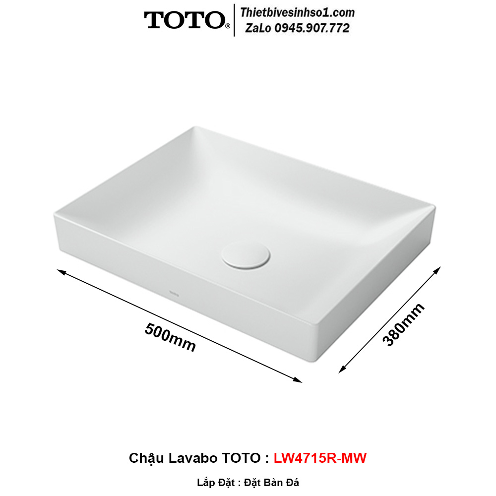 Chậu Lavabo TOTO LW4715R-MW