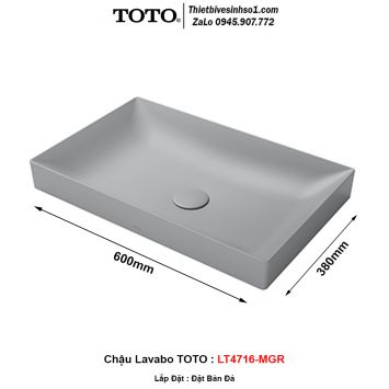 Chậu Lavabo TOTO LT4716-MGR