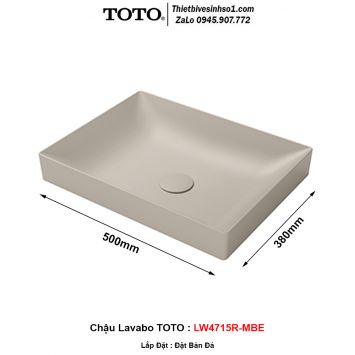 Chậu Lavabo TOTO LW4715R-MBE