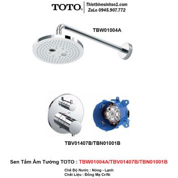 Sen Tắm Âm Tường TOTO TBW01004A-TBV01407B-TBN01001B