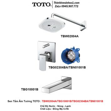Sen Tắm Âm Tường TOTO TBW02004A-TBG10001B-TBG02304BA-TBN01001B