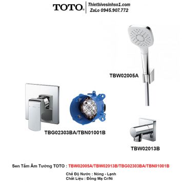 Sen Tắm Âm Tường TOTO TBW02005A-TBW02013B-TBG02303BA-TBN01001B