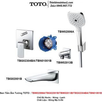 Sen Tắm Âm Tường TOTO TBW02006A-TBG02001B-TBW02013B-TBG02304BA-TBN01001B