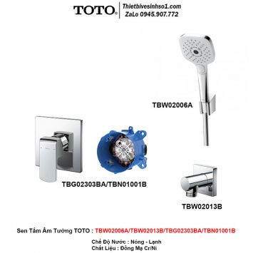Sen Tắm Âm Tường TOTO TBW02006A-TBW02013B-TBG02303BA-TBN01001B