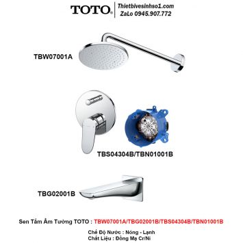 Sen Tắm Âm Tường TOTO TBW07001A-TBG02001B-TBS04304B-TBN01001B