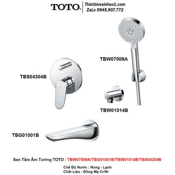 Sen Tắm Âm Tường TOTO TBW07009A-TBG01001B-TBW01014B-TBS04304B