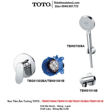 Sen Tắm Âm Tường TOTO TBW07009A-TBW01014B-TBG01303BA-TBN01001B