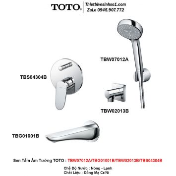 Sen Tắm Âm Tường TOTO TBW07012A-TBG01001B-TBW02013B-TBS04304B