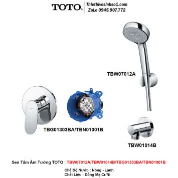 Sen Tắm Âm Tường TOTO TBW07012A-TBW01014B-TBG01303BA-TBN01001B