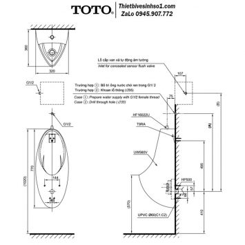 Tiểu Nam TOTO UT560T