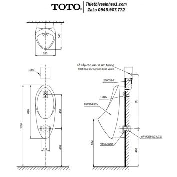 Tiểu Nam TOTO UT904HN