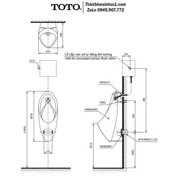 Tiểu Nam TOTO UT904HR