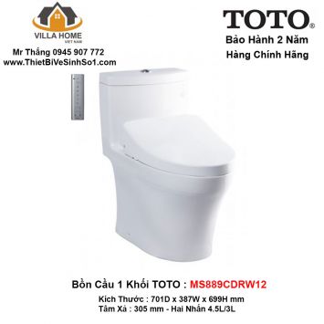 Bồn Cầu Điện Tử TOTO MS889CDRW12