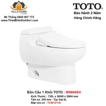 Bồn Cầu 1 Khối TOTO MS688E4