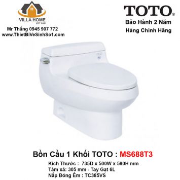 Bồn Cầu 1 Khối TOTO MS688T3