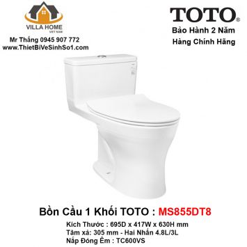 Bồn Cầu 1 Khối TOTO MS855DT8