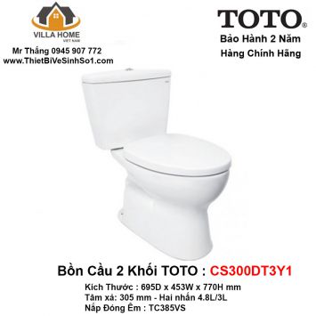 Bồn Cầu 2 Khối TOTO CS300DT3Y1