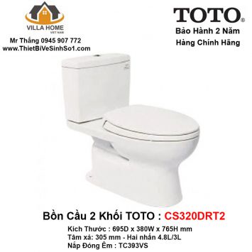 Bồn Cầu 2 Khối TOTO CS320DRT2