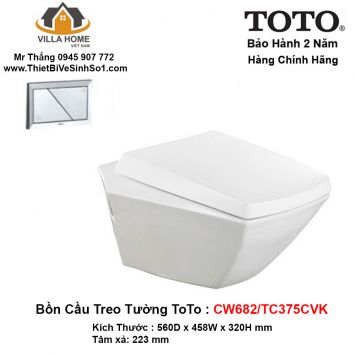 Bồn Cầu Treo Tường TOTO CW682-TC375CVK