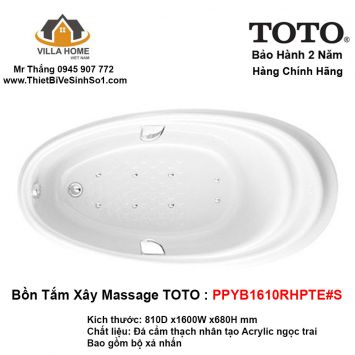 Bồn Tắm TOTO PPYB1610RHPTE#S