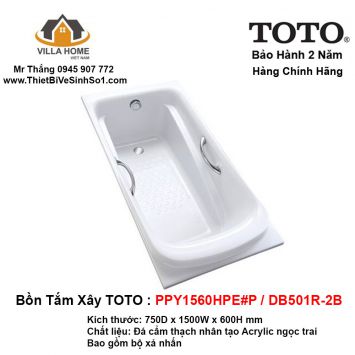 Bồn Tắm TOTO PPY1560HPE#P-DB501R-2B