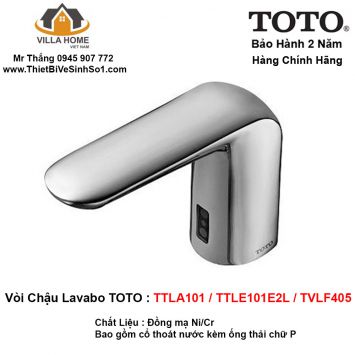 Vòi Lavabo Cảm Ứng TOTO TTLA101-TTLE101E2L-TVLF405
