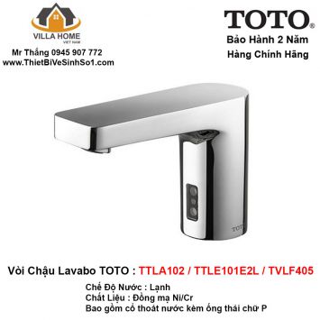 Vòi Lavabo Cảm Ứng TOTO TTLA102-TTLE101E2L-TVLF405