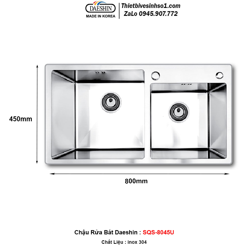 Chậu Rửa Bát Daeshin SQS-8045U