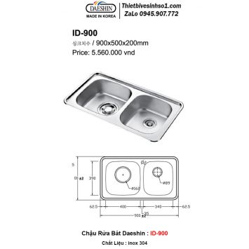 Chậu Rửa Bát Daeshin ID-900